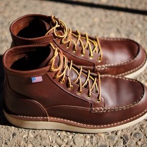 Danner Bull Run Moc Toe, size 11D, tobacco color, soft toe